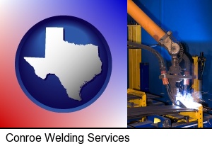 Conroe, Texas - an industrial welding robot