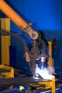 an industrial welding robot